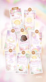 Convite Animado Aniversário 365 Dias de Sorrisos - Menina