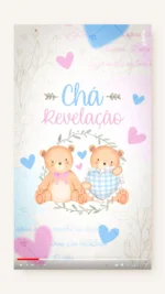Convite Animado Chá Revelação Quartinho dos Ursos C