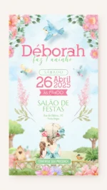 Convite Digital Aniversário Nosso Jardim Encantado Loiro