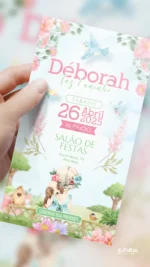 Convite Digital Aniversário Nosso Jardim Encantado Loiro