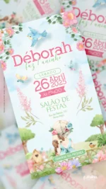 Convite Digital Aniversário Nosso Jardim Encantado Loiro