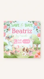 Save the Date Aniversário Nosso Jardim Encantado Loiro