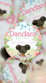 Tag Redonda Aniversário Nosso Jardim Encantado Moreno