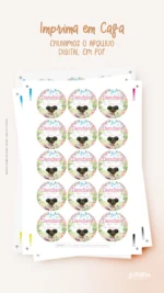 Tag Redonda Aniversário Nosso Jardim Encantado - Moreno - Imagem 3