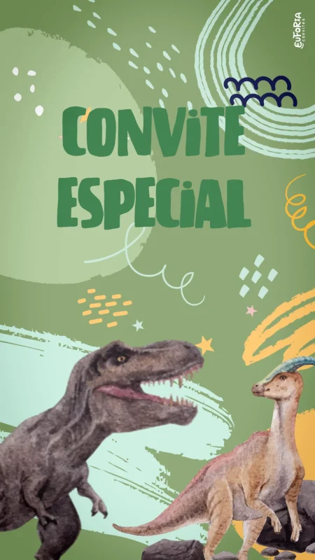 Convite Animado Aniversário Jurassic World
