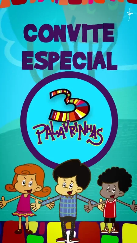 Convite Animado Aniversário Parabéns Três Palavrinhas