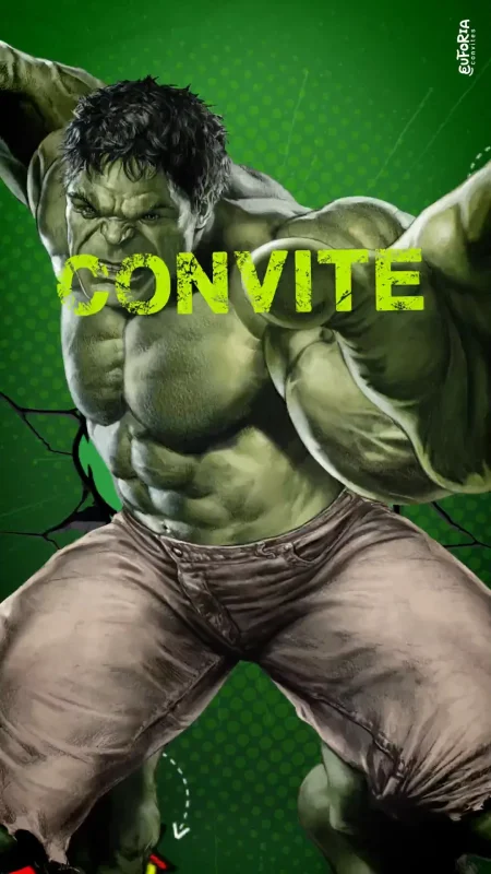 Convite Animado Aniversário Missão Incrível Hulk