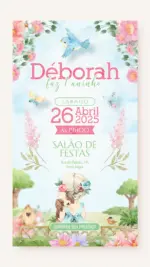 Convite Digital Aniversário Nosso Jardim Encantado Loiro