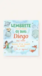 Lembrete Aniversário Conto do Pequeno Príncipe - Castanho