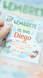Lembrete Aniversário Conto do Pequeno Príncipe - Castanho