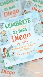 Lembrete Aniversário Conto do Pequeno Príncipe - Castanho