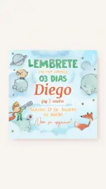 Lembrete Aniversário Conto do Pequeno Príncipe - Loiro
