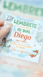 Lembrete Aniversário Conto do Pequeno Príncipe - Moreno