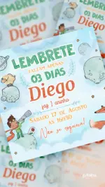 Lembrete Aniversário Conto do Pequeno Príncipe - Moreno