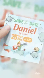 Save the Date Aniversário Conto do Pequeno Príncipe - Loiro
