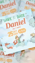 Save the Date Aniversário Conto do Pequeno Príncipe - Loiro