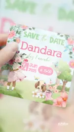 Save the Date Aniversário Nosso Jardim Encantado Morena
