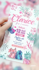 Convite Digital Aniversário Ohana Lilo & Stitch