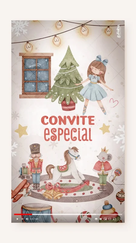 Convite Animado Aniversário Quebra Nozes