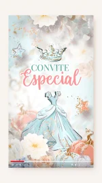 Convite Animado Aniversário Conto da Cinderela