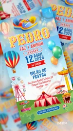 Convite Digital Aniversário Meu Parque de Diversões