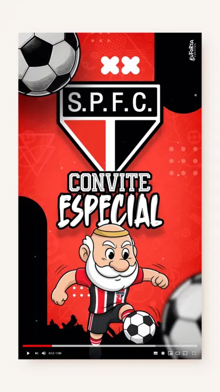 Convite Animado Aniversário Festa do São Paulo