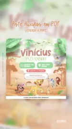 Convite Animado Aniversário Hakuna Matata Rei Leão