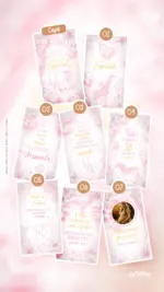 Convite Animado Chá de Bebê Safari Toile de Jouy Rosa