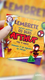Lembrete Aniversário Spidey e Seus Amigos Espetaculares - Imagem 2