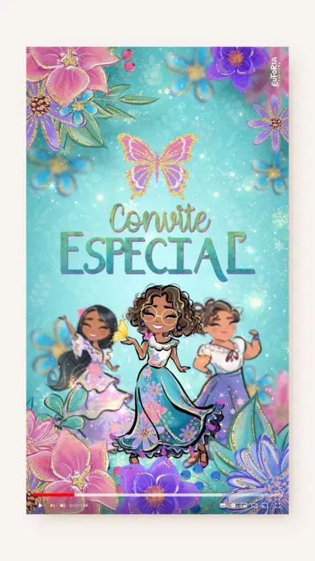 Convite Animado Aniversário Casa Mágica Madrigal Encanto