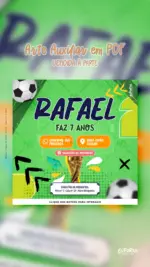 Convite Animado Aniversário Futebol Copa do Mundo 2026