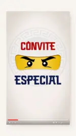 Convite Animado Aniversário Missão NinjaGo