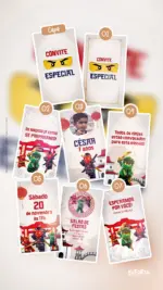 Convite Animado Aniversário Missão NinjaGo