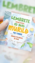 Lembrete Aniversário Meu Pequeno Astronauta
