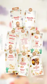 Convite Animado Chá de Bebê Charraiá Caipira - Menina