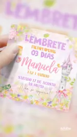 Lembrete Aniversário Jardim da Rapunzel Enrolados