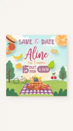 Save the Date Aniversário Piquenique PicFesta