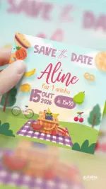 Save the Date Aniversário Piquenique PicFesta