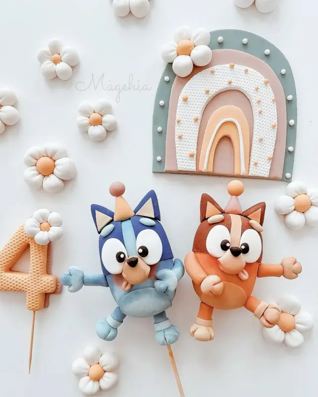 Topo de Bolo Bluey
