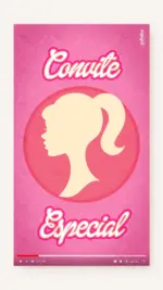 Convite Animado Aniversário Barbie DreamHouse