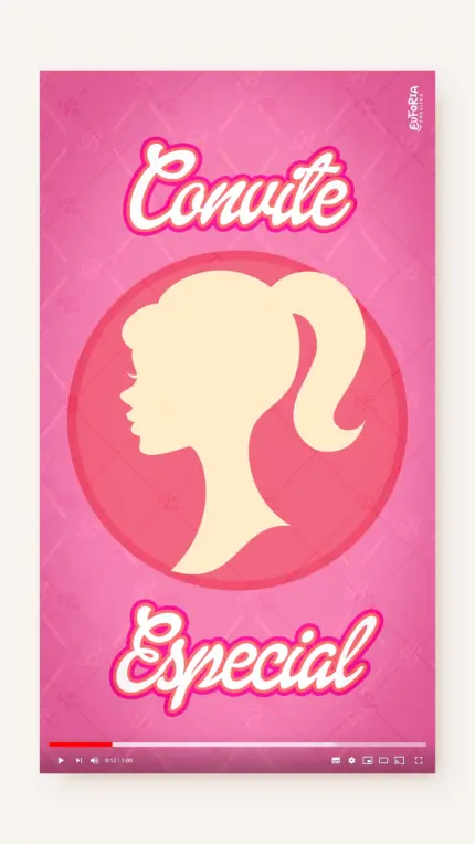 Convite Animado Aniversário Barbie DreamHouse