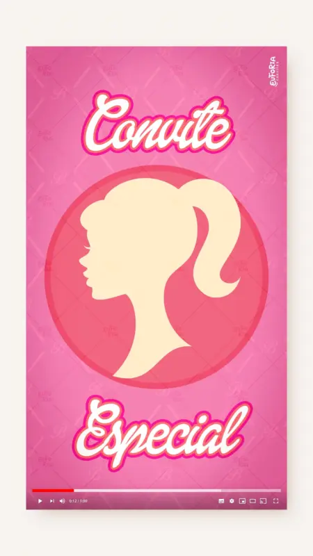 Convite Animado Aniversário Barbie DreamHouse