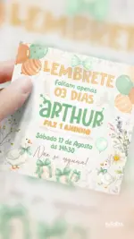 Lembrete Aniversário Ganso Festeiro - Verde