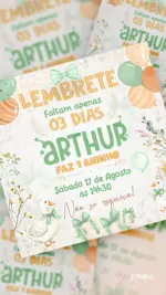 Lembrete Aniversário Ganso Festeiro - Verde