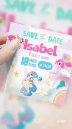 Save the Date Aniversário Aventura My Little Poney