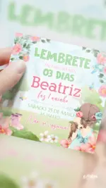 Lembrete Aniversário Nosso Jardim Encantado (Castanho)
