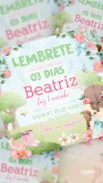 Lembrete Aniversário Nosso Jardim Encantado (Castanho)